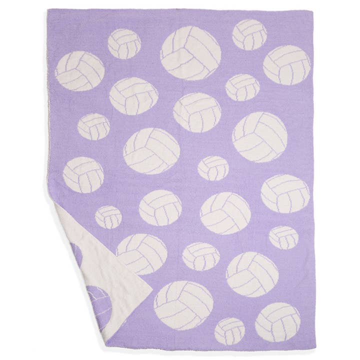 Fashion City - Wholesale Throw Blanket - Volleyball Print Cozy Soft Throw Blanket