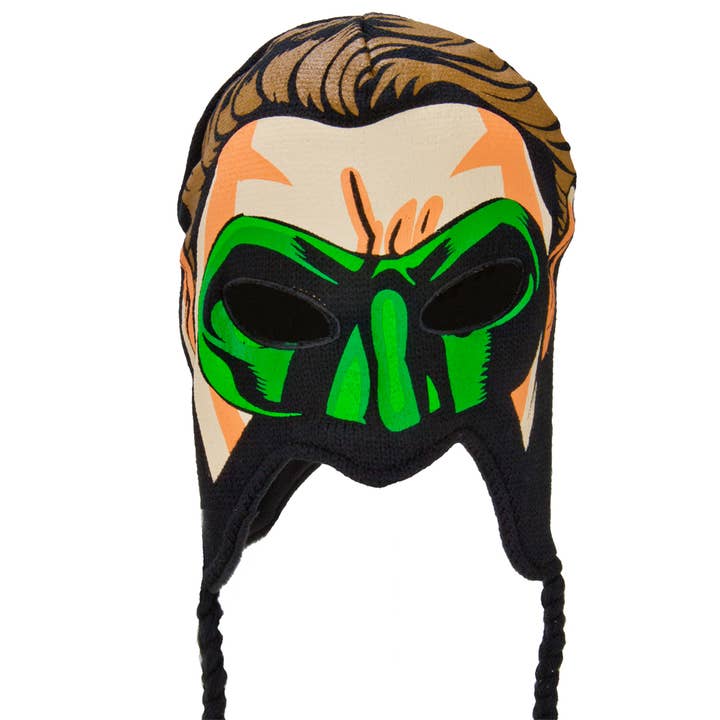 Official Store – wholesale Beanie – Unisex – Green Lantern - Mask Peruvian Knit Hat