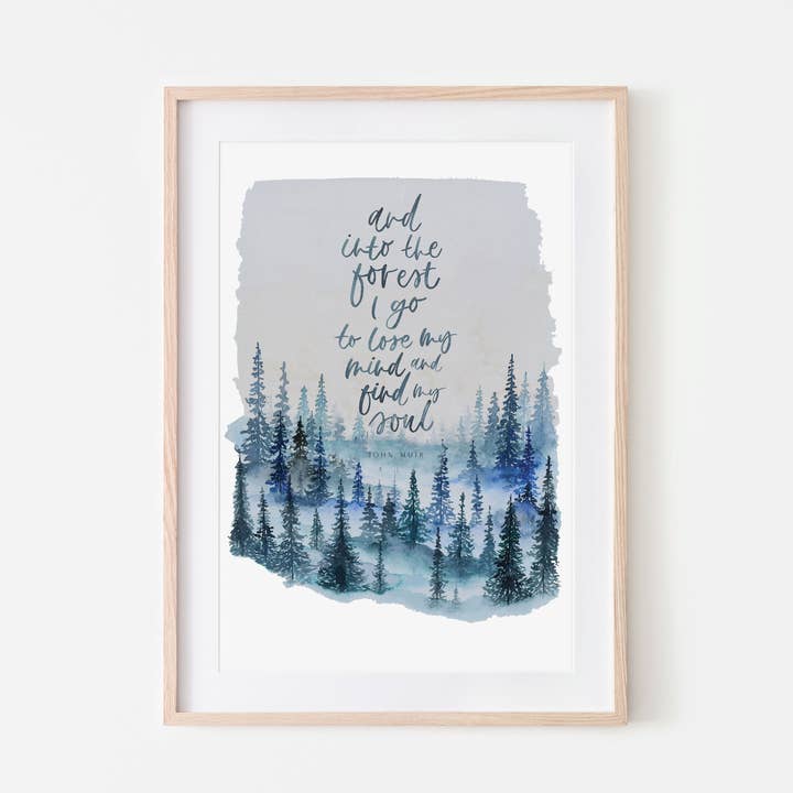 Into the Forest Art Print for wholesale by Broken Paddle Studio