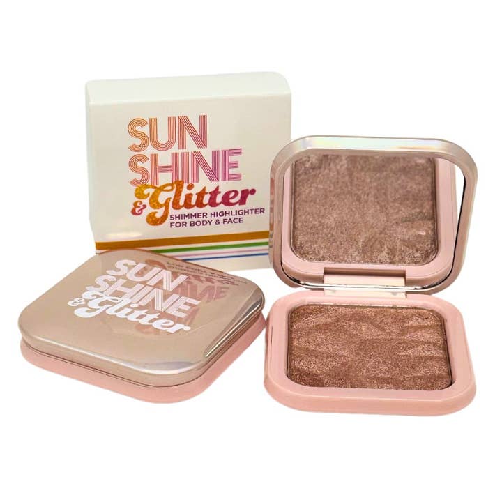 Sunshine & Glitter - Wholesale Makeup Highlighter - Sunshine & Glitter Highlighter Shimmer Compacts