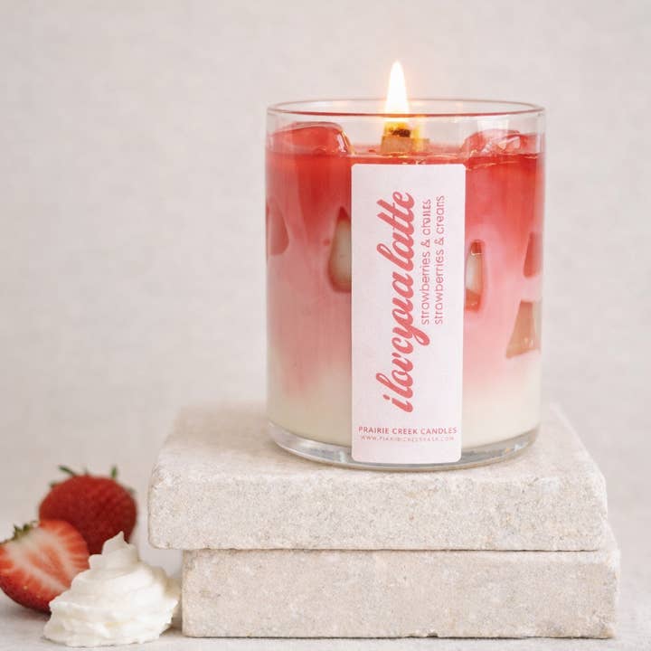 I LOVE YOU A LATTE | NON TOXIC SOY WAX CANDLE | LOVE COLLECTION for wholesale by Prairie Creek Candles