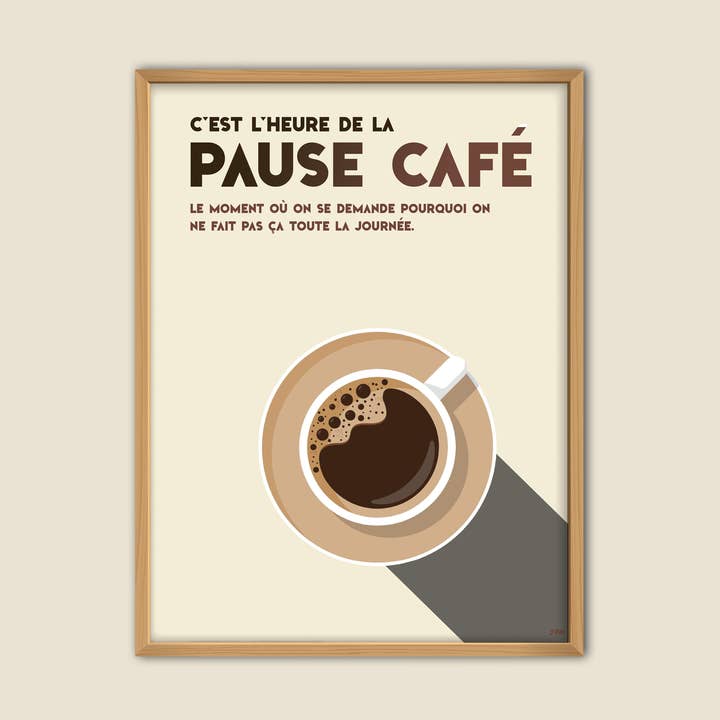 Kaffepause - Plakat for engroshandel hos DEKOME