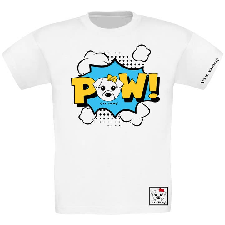 Mi Dog, Mädchen, süße POW-Phrase im Comic-Stil für den Großhandel von MI DOG