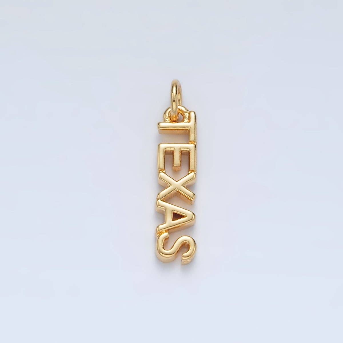 Aim Eternal - Wholesale Individual Charm/Pendant - 16K Gold Filled USA City States Script Tag Charm in Gold & Silver | D814 - D82310
