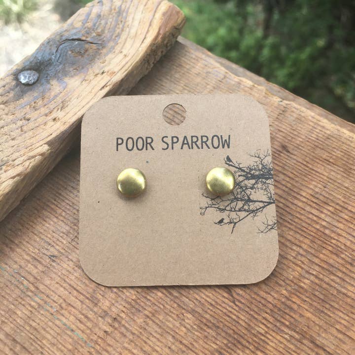 Poor Sparrow – Engroshandel Ørestikkere – Enkle messing Dots Post Stud øreringe2