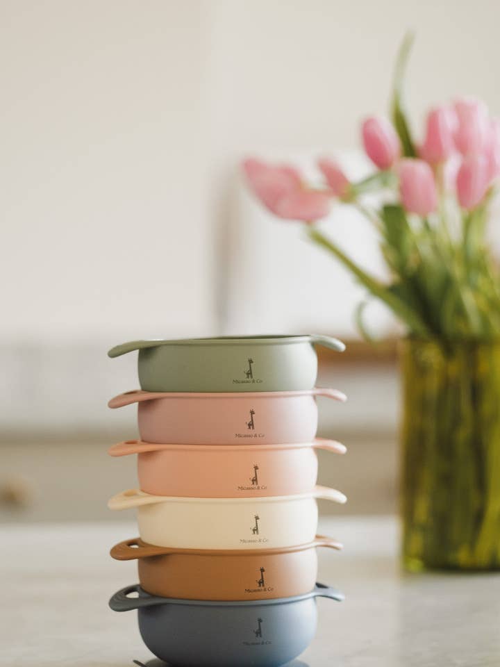 Tigela de silicone com sucção por atacado de Micasso & Co