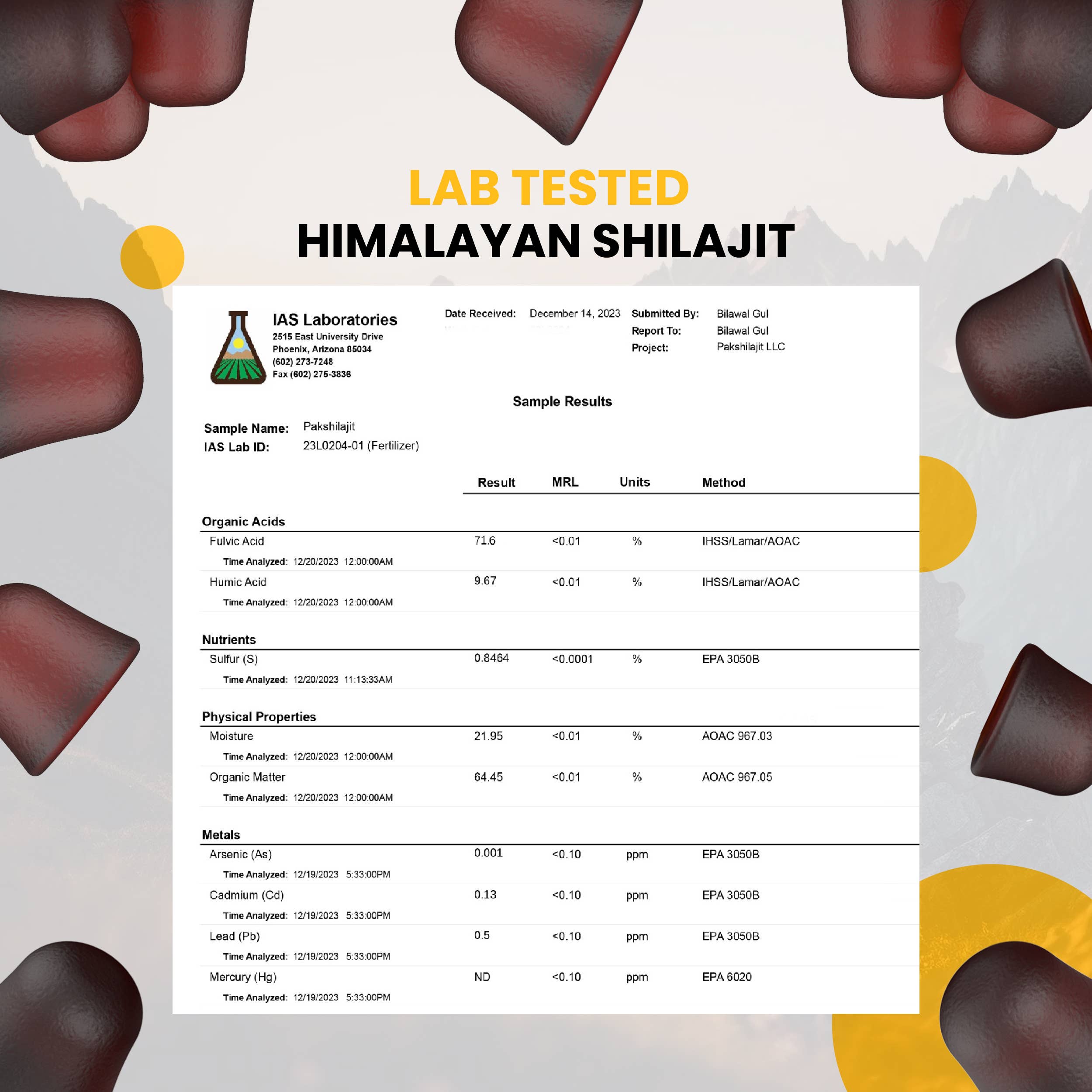 Pak Shilajit - Venta al por mayor Suplementos/vitaminas para beber - Pak Shilajit Gomitas de Shilajit Himalaya hechas en USA (60)7