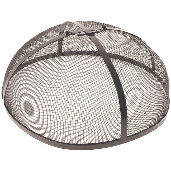 Esschert Design USA - Wholesale Fire Pit - Half Round Spark Screen for FF44, Metal, Black