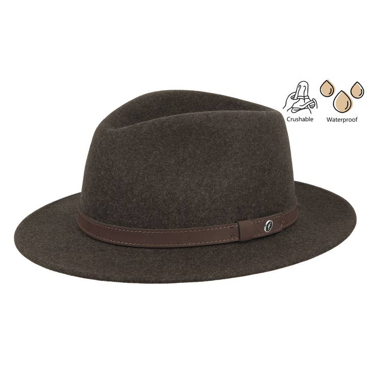 FLECHET - Wholesale Fedora - Unisex - WATERPROOF CRUSHABLE WOOL FELT HAT - FLHH711