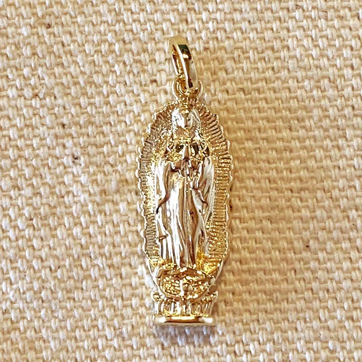 Ciondolo Nostra Signora di Guadalupe riempito in oro 18 carati per la vendita all'ingrosso da parte di GoldFi