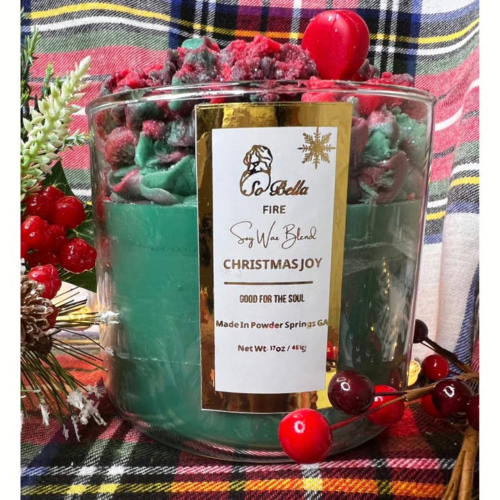So Bella - Wholesale Jar/Filled Candle - Christmas Joy 17 oz Candle1