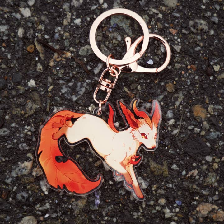 Leafy Autumn - Acrylic Keychain for wholesale by Kirin Koncept