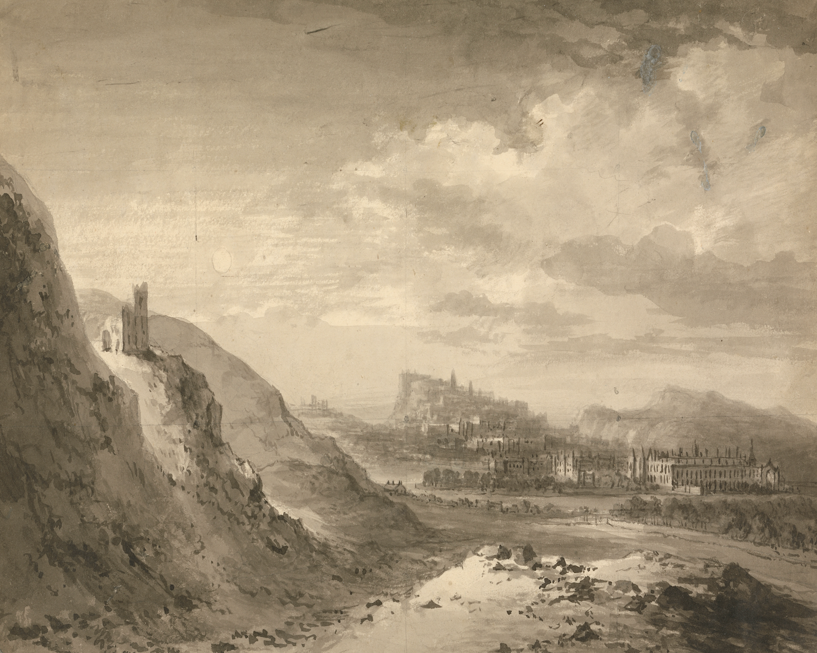 Sea to Skye - Wholesale Art Print - Sketch of Edinburgh Antique Art Print1