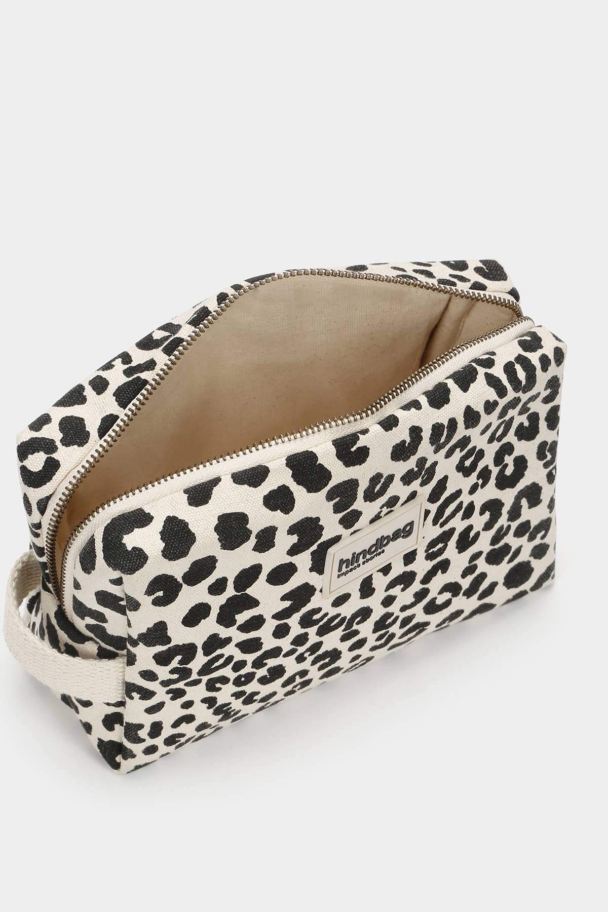 Hindbag - Wholesale Toiletry Bag - Women's - Léon Leopard Ecru Toiletry Bag1