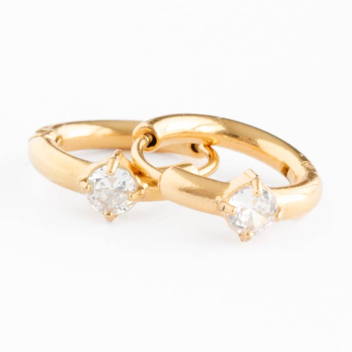 Single Diamond Hoop for wholesale by Pip Pop Post
