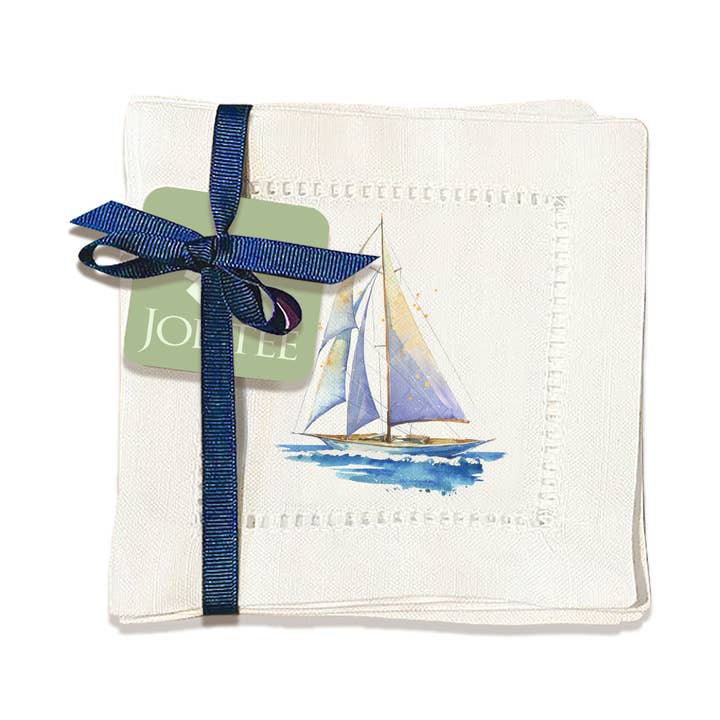 Jolitee - Wholesale Dinner & Cloth Napkin - Hemstitch Napkins - Nautical, Four Styles to Choose From1