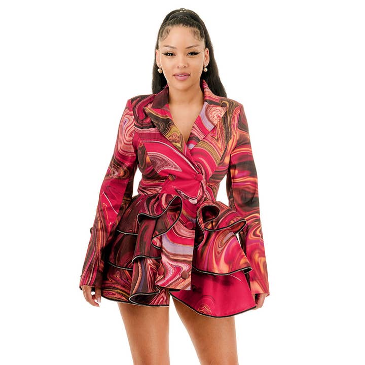 ABITO BLAZER PLUS PEPLUM per la vendita all'ingrosso da parte di Black Pearl Clothing