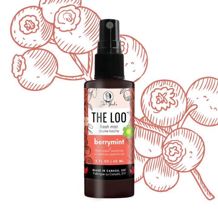 The Loo BERRYMINT - 100% All Natural-Plant Based - 2oz 60 ml for wholesale by Dr. Ward's Fresh Mist