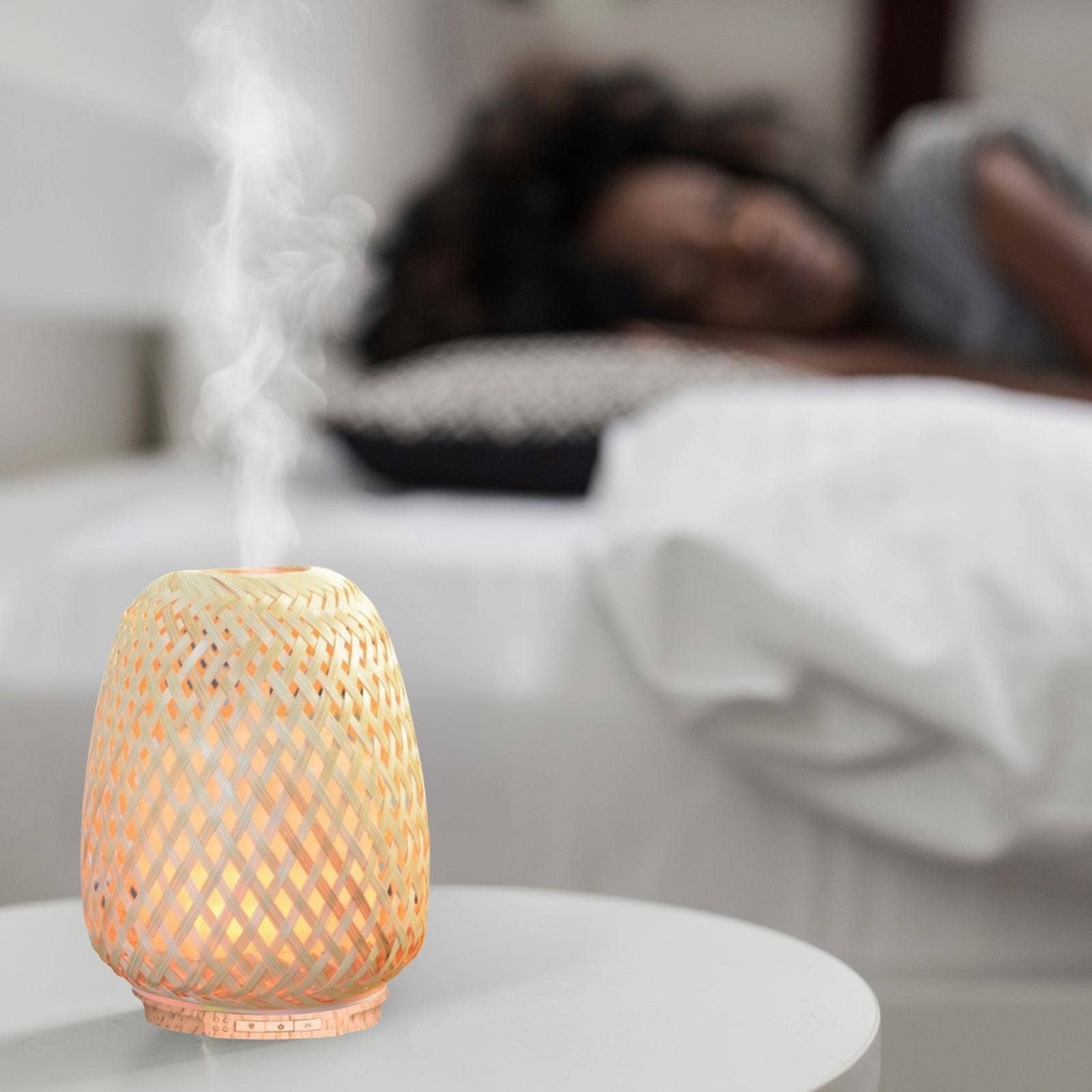 Zen'Arôme - Vente Diffuseur électronique - Diffuseur Huile Essentielle en Bambou Naturel Tressé Olaki11