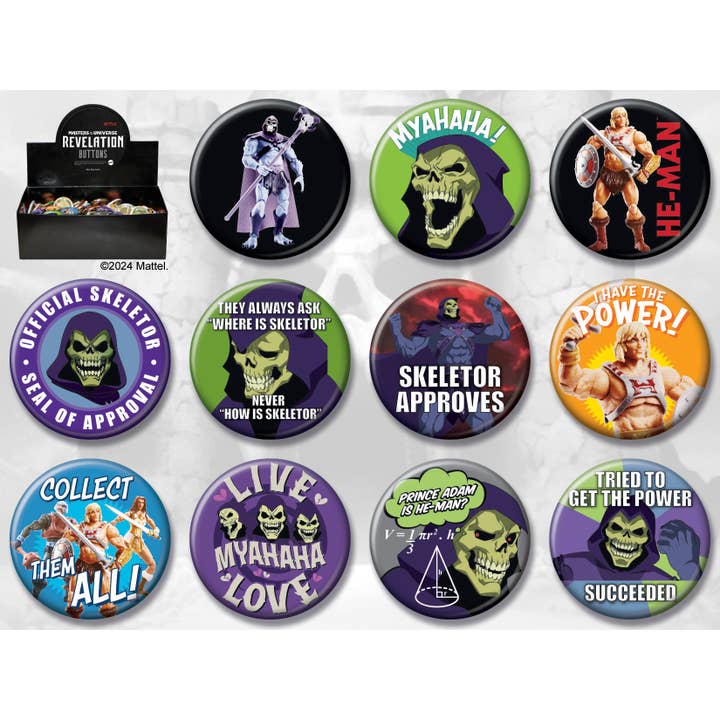 Ata-Boy - Wholesale Lapel Pin/Button - Masters of the Universe: Revolution 144 Piece Button Asst