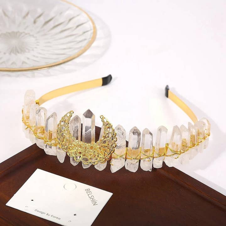Moon Gold Crown for wholesale by The Reiki Shop