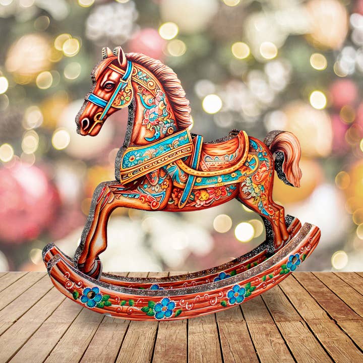 Designocracy - Wholesale Decorative Figurine - Enchanting Rocking Horse Limited Edition Figurine G.DeBrekht4