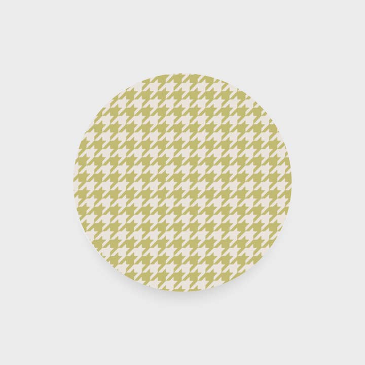 Green Houndstooth Round Insert for wholesale by Parallel Designs