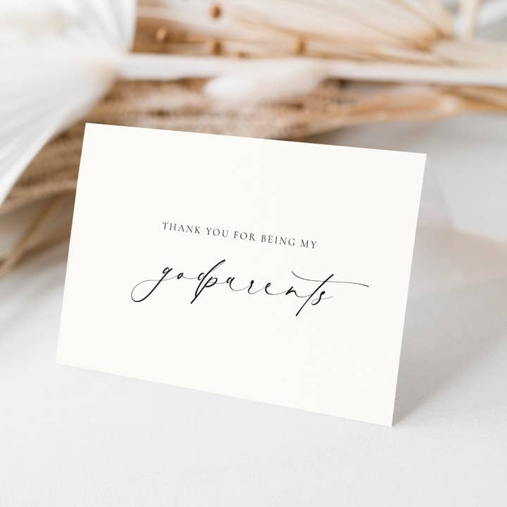 Black Bow Studio - Wholesale Religious Card - Thank You For Being My Godparents Greeting Card2