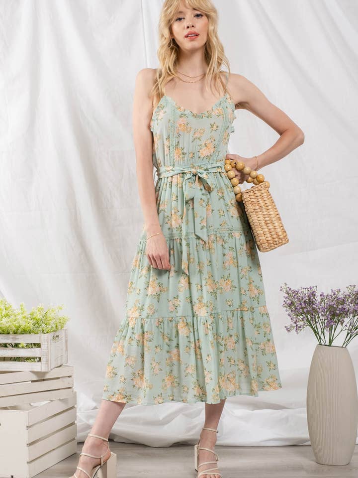 Blu Pepper - Wholesale Dress - Women's - FLORAL CROCHET LACE DRESS