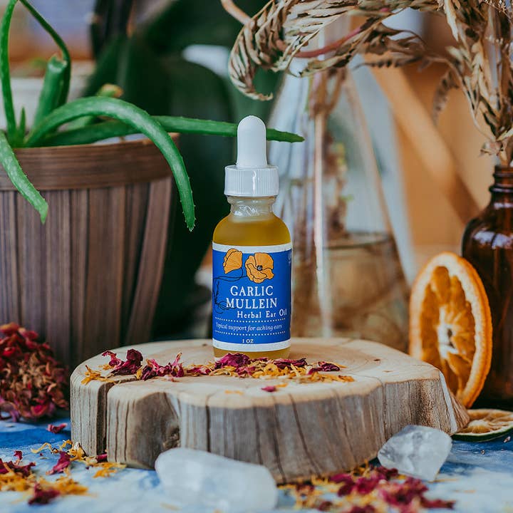 Golden Poppy Herbal Apothecary - Wholesale Healing Salve/Balm/Cream - Garlic & Mullein Ear Oil, 1/2 oz4