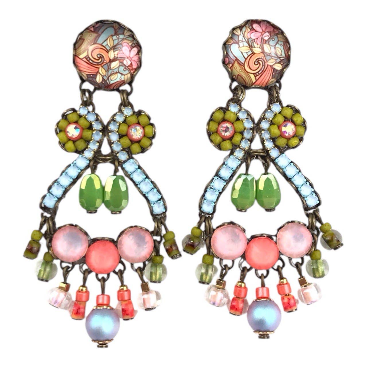 melizijewelry - Wholesale Dangle Earrings - Handmade crystal earrings Mandarina2