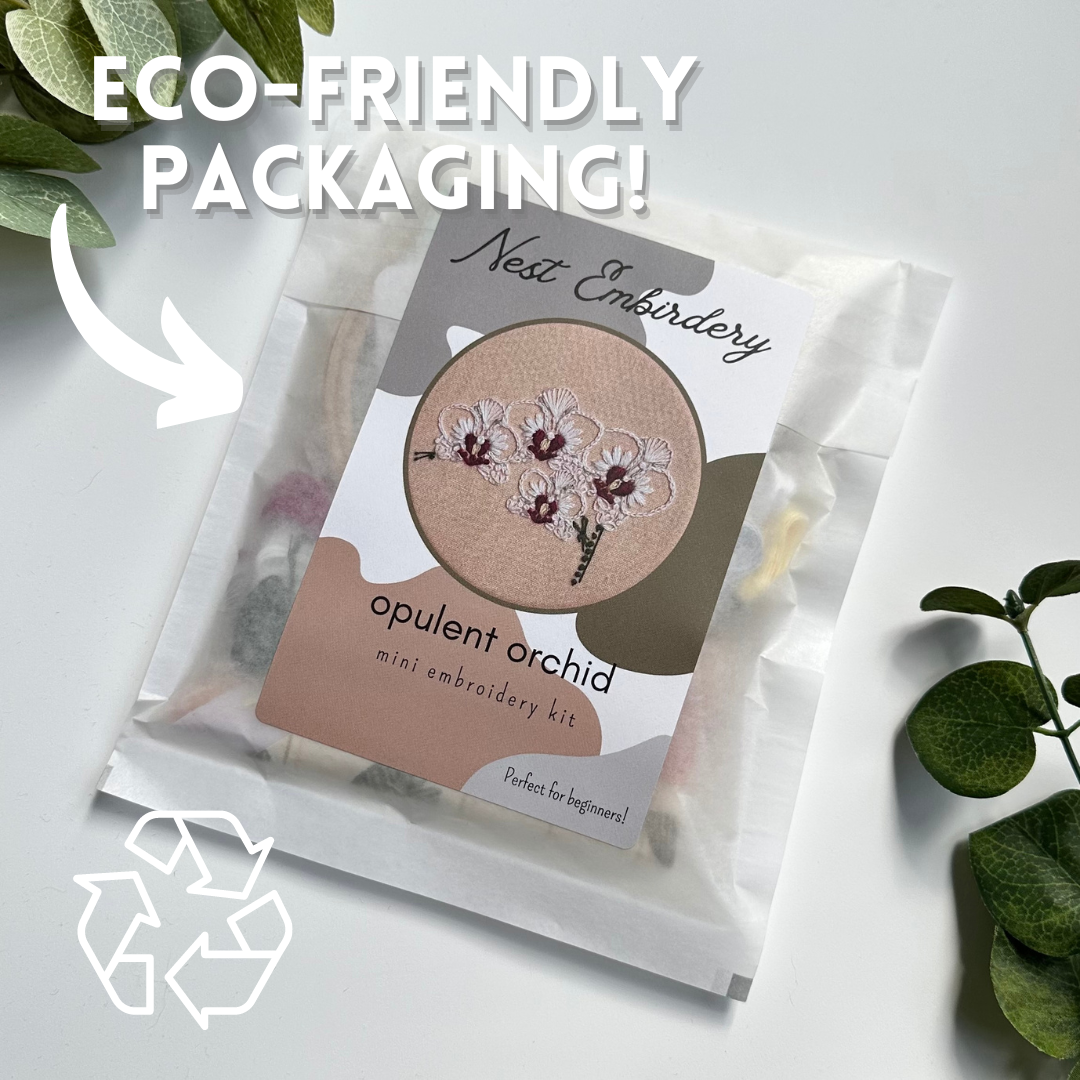 Nest Embirdery – wholesale Material för broderi/korsstygn – Opulent Orchid Mini Kit1