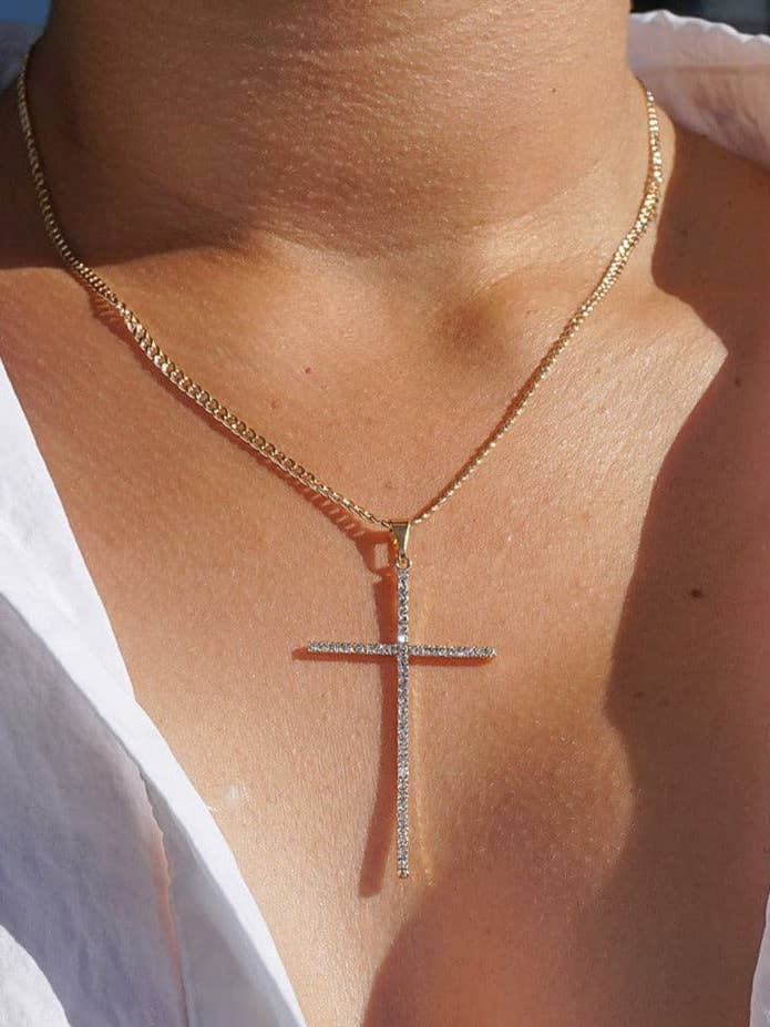 KENDALL CROSS NECKLACE for wholesale by Kasa Karly