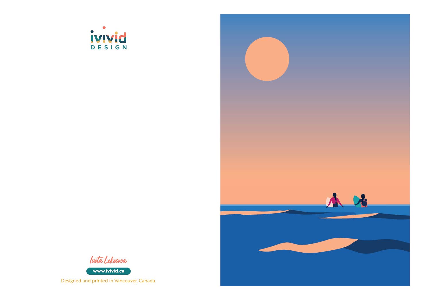 Ivivid Design - Wholesale Everyday Greeting Card - Surfing in Tofino - Canada - Greeting Card4