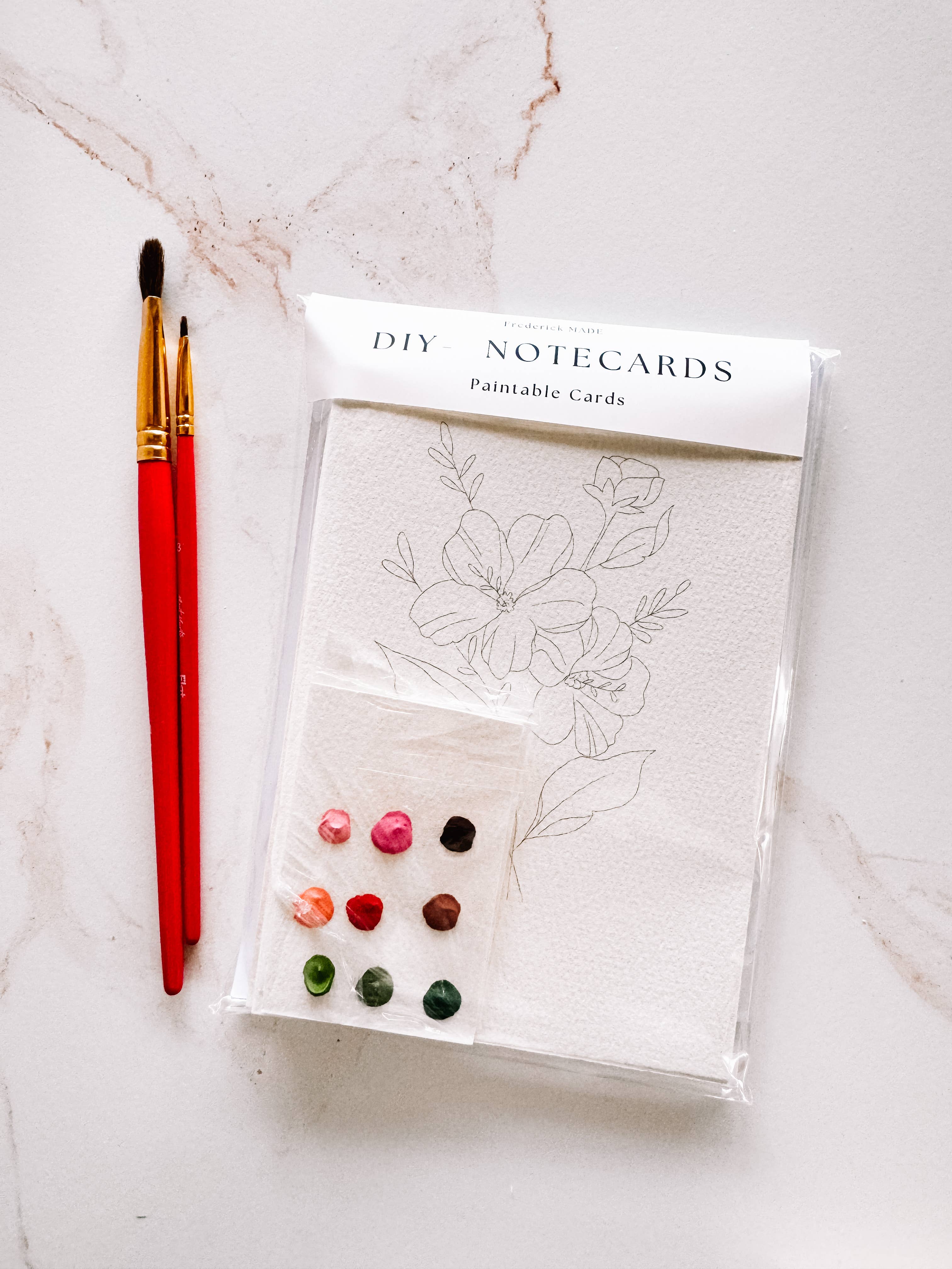 Frederick Made - Wholesale DIY Craft Kit - Bouquets Paintable Notecards5