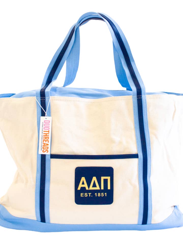Alpha Delta Pi Weekender Sorority Tote for wholesale by Duo Threads
