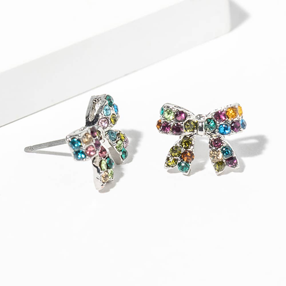 Sensibling Corp. - Vente Clous d'oreille - Boucles d'oreilles clous nœud en strass cristal29