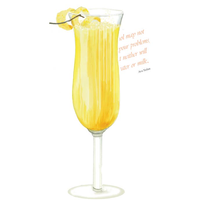 Stevie Streck Designs - Wholesale Everyday Greeting Card - GAW895W Mimosa