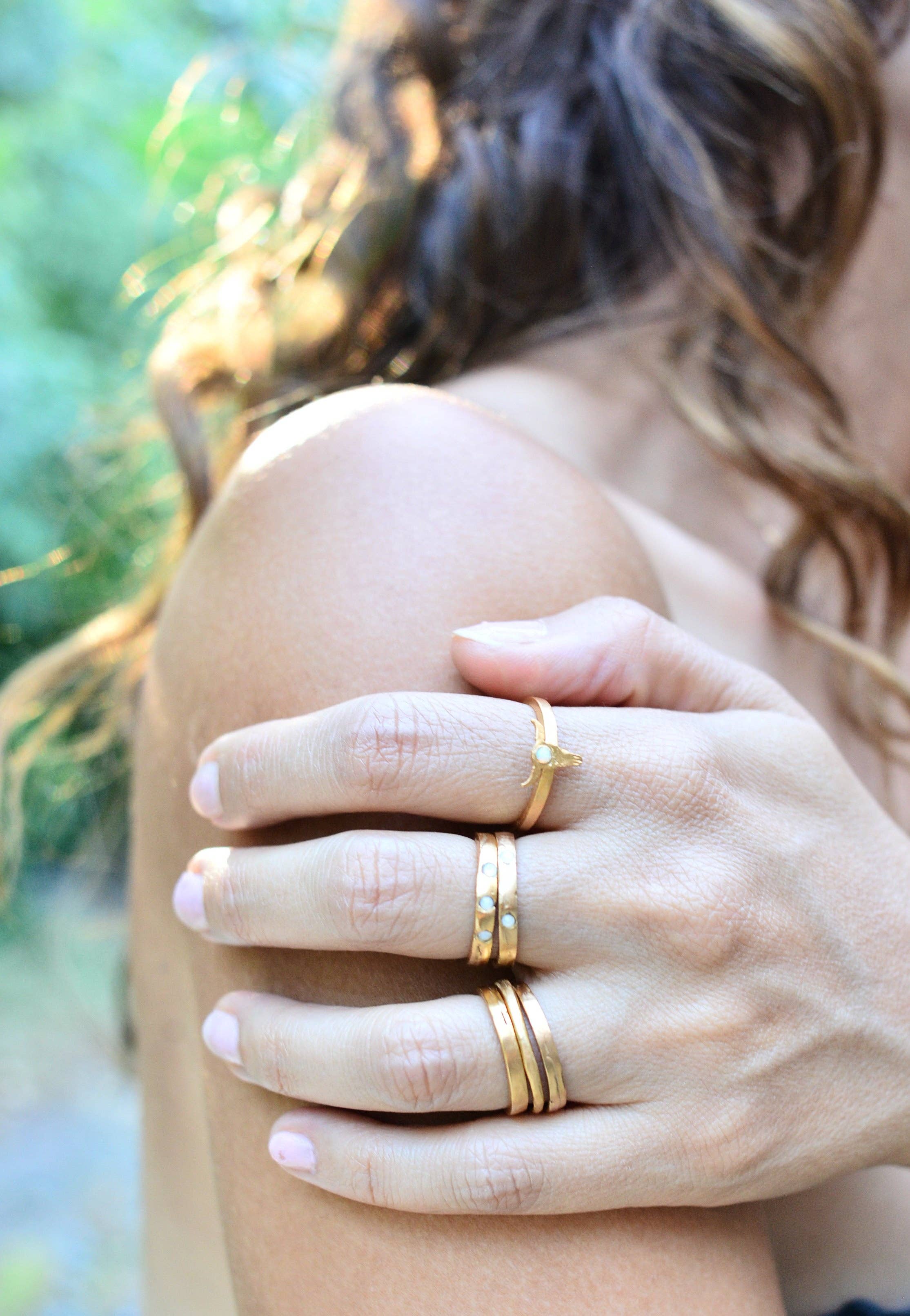 Montestruque - Wholesale Band/Stacked Ring - Forget me not1