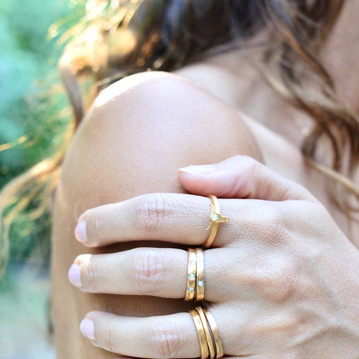 Montestruque - Wholesale Band/Stacked Ring - Forget me not1