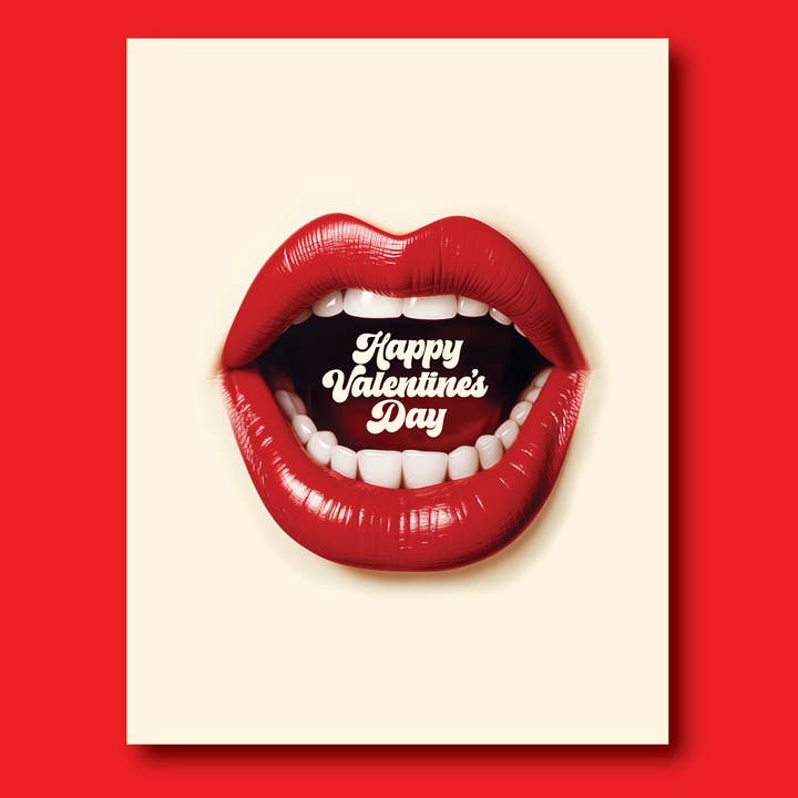 Carte de Saint-Valentin BIG MOUTH pour la vente par offensivedelightful