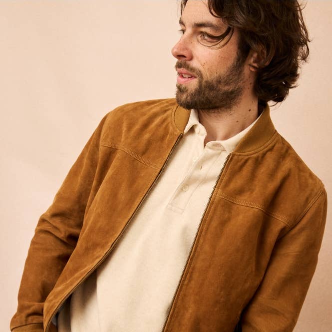 Giubbotto in pelle di capra Mac Caramello per la vendita all'ingrosso da parte di JAQK