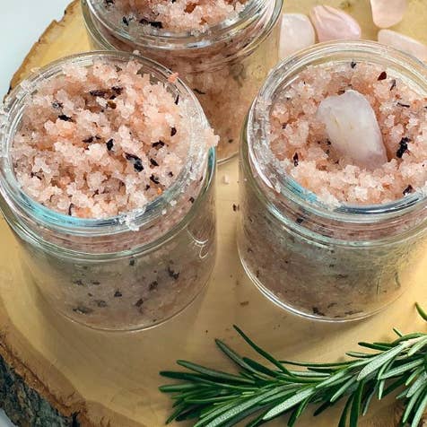 Self goddess - Wholesale Body Scrub/Exfoliant - Himalayan Rose and Hibiscus Body Scrub - Crystal Infused