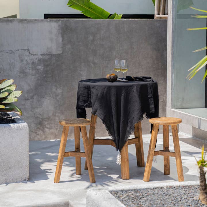 Bazar Bizar Living - Wholesale Tablecloth - The Linen Tablecloth - Black - 150x2002