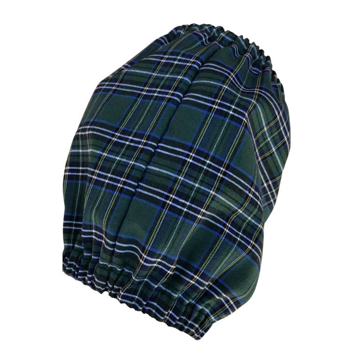 Paraorecchie per cani in cotone - Tartan verde per la vendita all'ingrosso da parte di Cockers&Co.