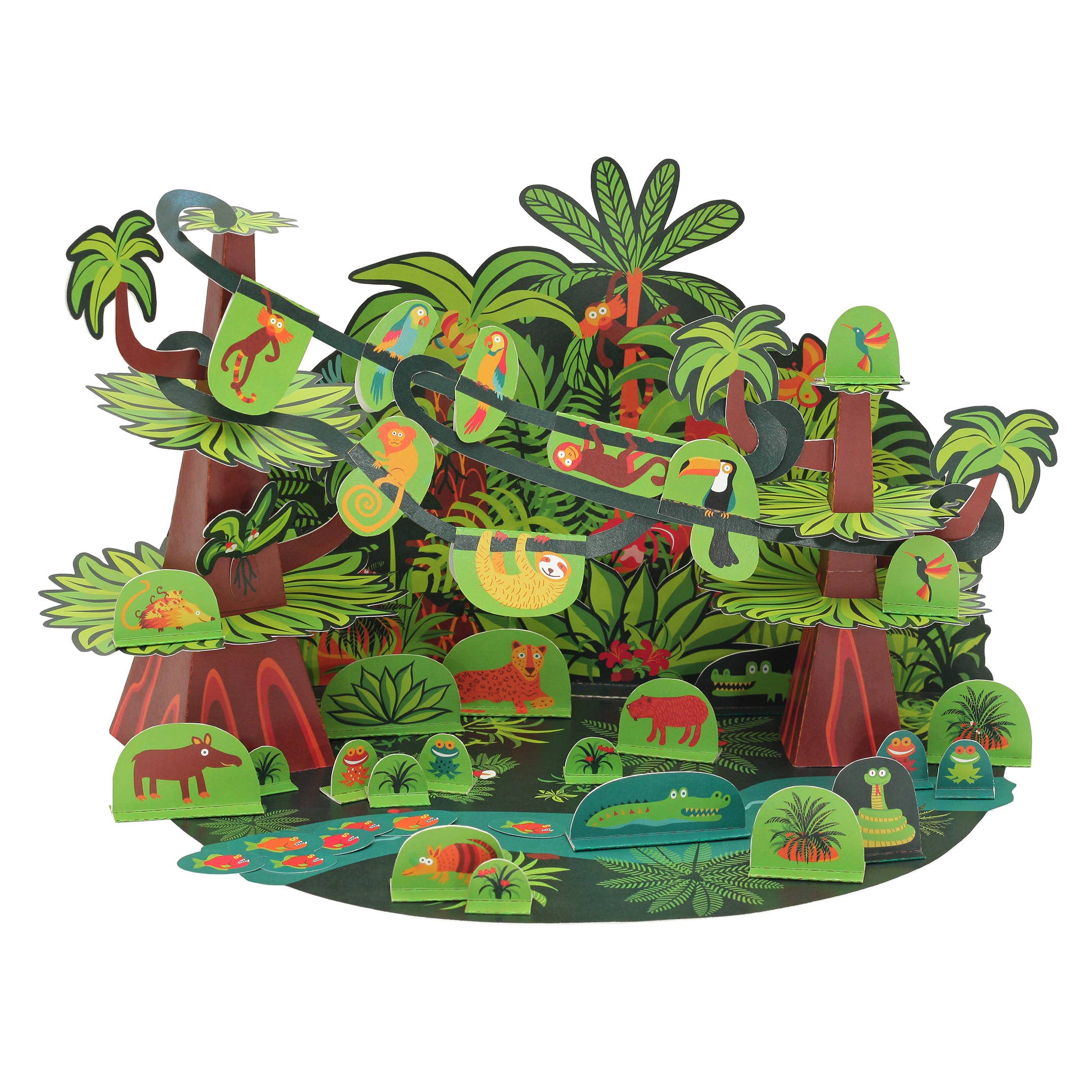pukaca - Wholesale Toy Set - Kids - Tropical Forest Paper Toy0