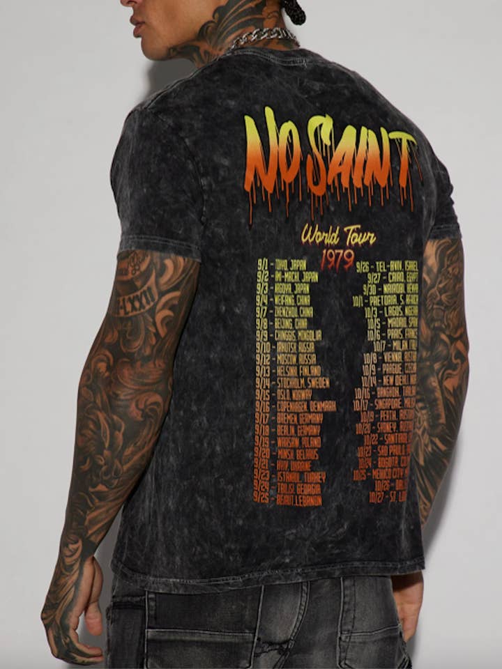 World Tour - Wholesale Screen printed t-shirt – Men′s - No Saint Tee