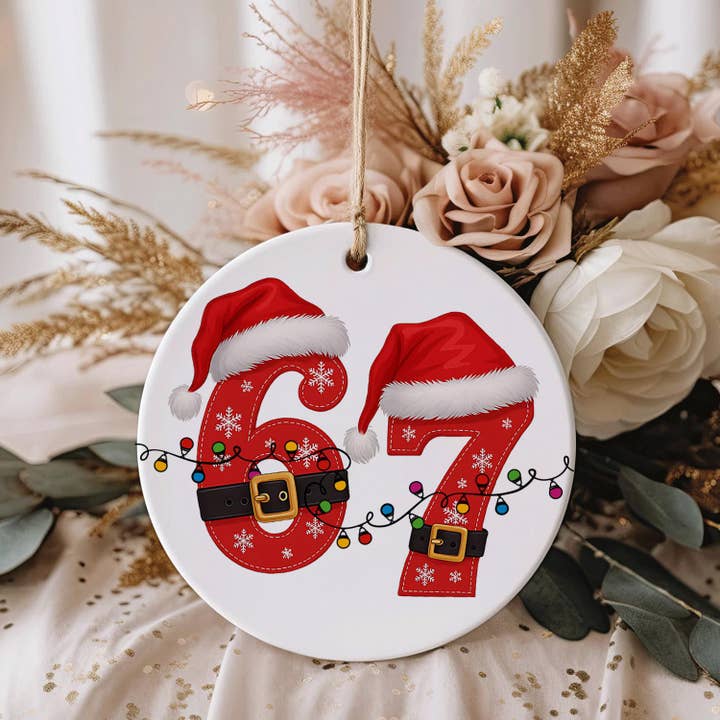 Embrova - Wholesale Ornament - Six Seven Christmas Ornament, Funny Gen Alpha Humor Ornament3