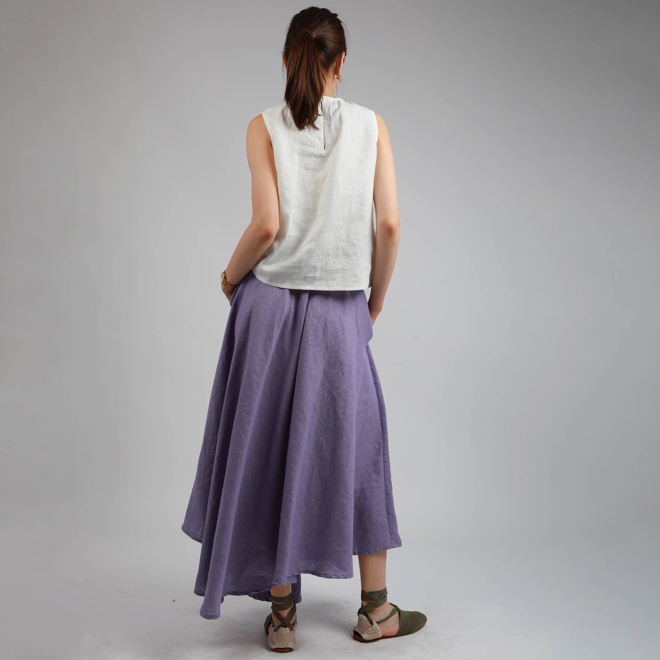 Knotium - Vendita all'ingrosso Gonna - Donna - Gonna Maxi a Ruota POPPY con Tasche6