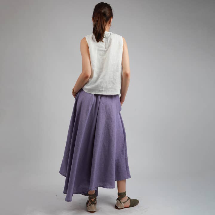 Knotium - Vendita all'ingrosso Gonna - Donna - Gonna Maxi a Ruota POPPY con Tasche6